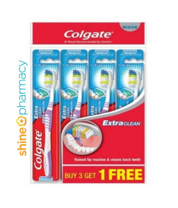 Colgate Toothbrush Extra Clean [Medium] Buy 3 Free 1